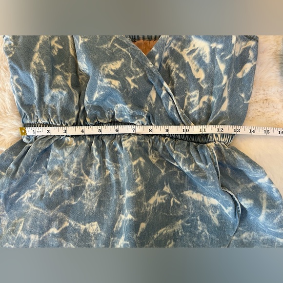 Anthropologie Porridge Chambray V Neck Faux Wrap Cotton Tank Small - Picture 5 of 6